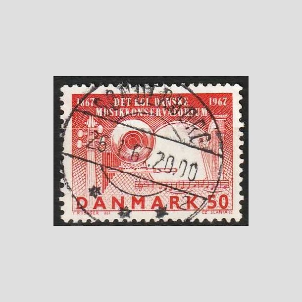 FRIMRKER DANMARK | 1967 - AFA 452 - Dansk Musikkonservatorium 100 r - 50 re - Pragt Stemplet