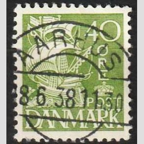 FRIM�RKER DANMARK | 1933 - AFA 208 - Karavel 40 �re gr�n Type I - Lux Stemplet