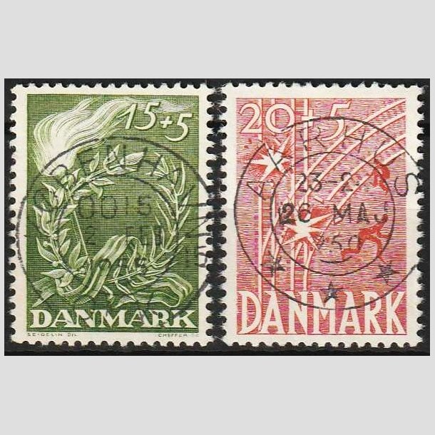 FRIMRKER DANMARK | 1947 - AFA 299+300 - Modstandsbevgelsen - Pragt Stemplet