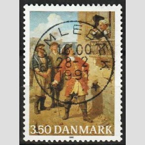 FRIMRKER DANMARK | 1990 - AFA 978 - Tordenskiold 300 ret - 3,50 Kr. flerfarvet - Pragt Stemplet 