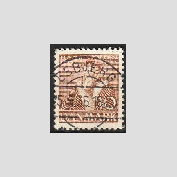 FRIMRKER DANMARK | 1936 - AFA 231 - Reformationen 10 re brun - Lux Stemplet Esbjerg