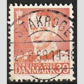 FRIMRKER DANMARK | 1952-53 - AFA 337 - Fr. IX 30 re rd - Lux Stemplet Stakroge