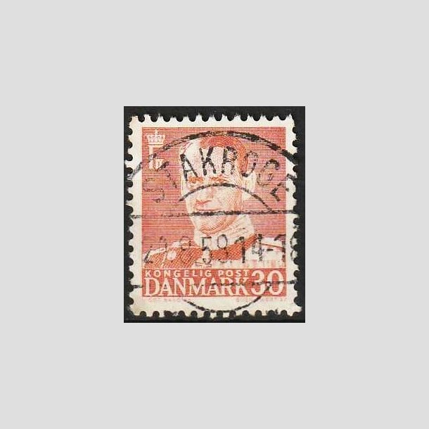 FRIMRKER DANMARK | 1952-53 - AFA 337 - Fr. IX 30 re rd - Lux Stemplet Stakroge