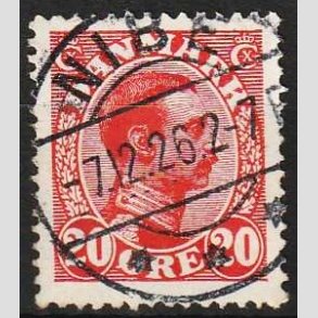 FRIMRKER DANMARK | 1925-26 - AFA 147 - Chr. X 20 re rd - Lux Stemplet