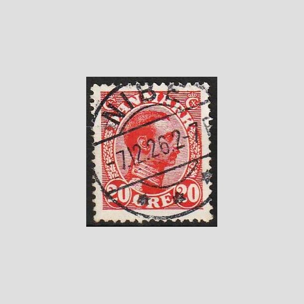 FRIMRKER DANMARK | 1925-26 - AFA 147 - Chr. X 20 re rd - Lux Stemplet