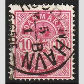 FRIM�RKER DANMARK | 1884-85 - AFA 35a - 10 �re analinrosa - Stemplet Kj�benhavn