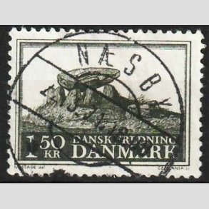 FRIM�RKER DANMARK | 1966 - AFA 451 - Fredningsserie - 1,50 Kr. sortgr�n - Pragt Stemplet N�sby