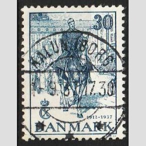 FRIMRKER DANMARK | 1937 - AFA 242 - Chr. X 25 re jubilum 30 re bl - Lux Stemplet 