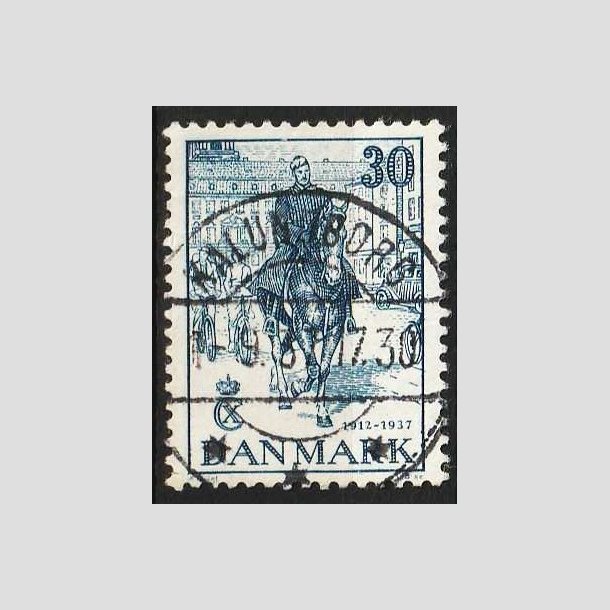 FRIMRKER DANMARK | 1937 - AFA 242 - Chr. X 25 re jubilum 30 re bl - Lux Stemplet 