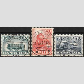 FRIM�RKER DANMARK | 1947 - AFA 302-04 - Danske jernbane 100 �r - i s�t - Pragt Stemplet