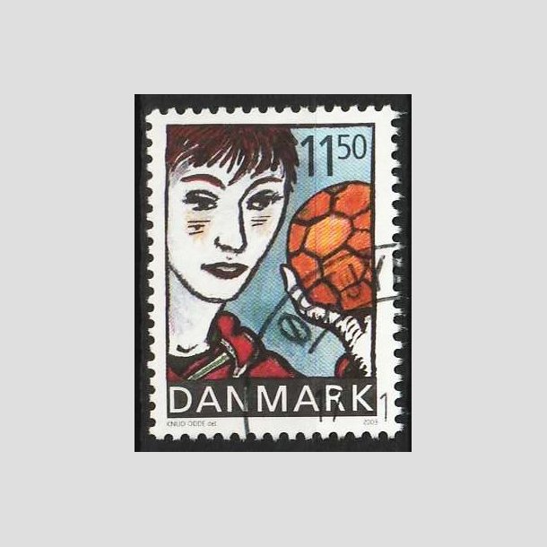 FRIMRKER DANMARK | 2002 - AFA 1345 - Sport og ungdom - 11,50 Kr. Hndbold - Pnt Stemplet