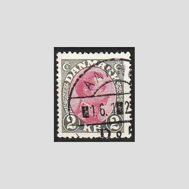 FRIMRKER DANMARK | 1925-26 - AFA 151 - Chr. X 2 Kr. gr/rdlilla - Stemplet