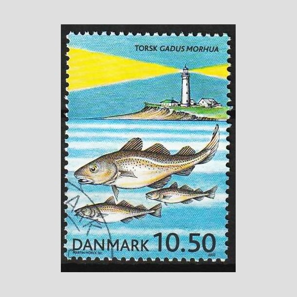 FRIMRKER DANMARK | 2002 - AFA 1327 - ICES 100 r. - 10,50 Kr. flerfarvet - Pnt Stemplet