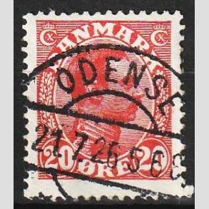 FRIMRKER DANMARK | 1925-26 - AFA 147 - Chr. X 20 re rd - Lux Stemplet 