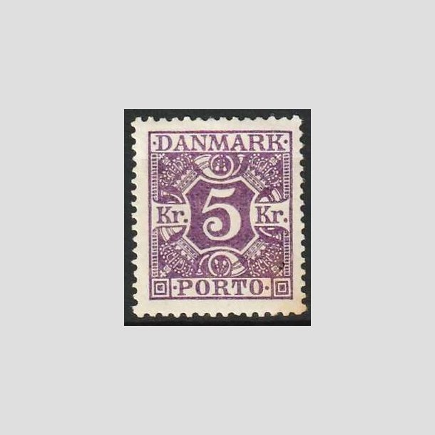 FRIMRKER DANMARK | 1921-25 - AFA 16 - 5 kr. violet - Postfrisk (lille misfarvning s)