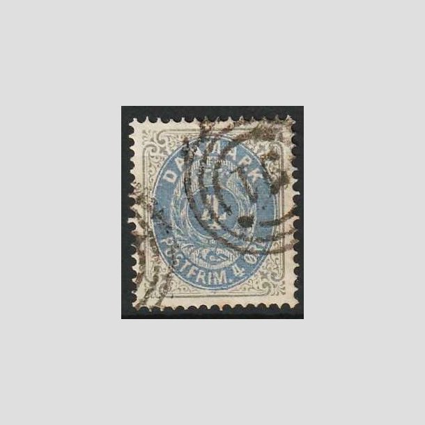 FRIMRKER DANMARK | 1875 - AFA 23a - 4 re gr/ultramarin - Stemplet
