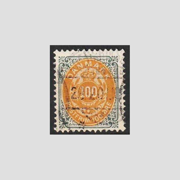 FRIMRKER DANMARK | 1895 - AFA 31By - 100 re gr/gul omv. ramme - Stemplet
