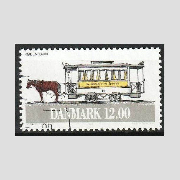 FRIMRKER DANMARK | 1994 - AFA 1073 - Sporvogne - 12,00 Kr. flerfarvet - Stemplet