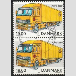 FRIMRKER DANMARK | 2002 - AFA 1324 - Postkretjer - 19,00 Kr. Volvo FH12 i par - Pnt Stemplet