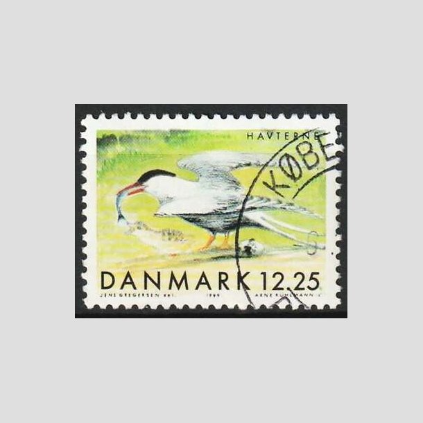 FRIMRKER DANMARK | 1999 - AFA 1225 - Danske trkfugle - 12,25 Kr. Havterne - Pnt Stemplet