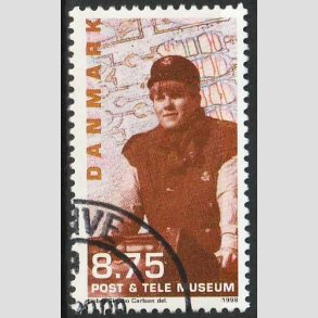FRIM�RKER DANMARK | 1998 - AFA 1179 - Post og Tele museet - 8,75 Kr. flerfarvet - P�nt Stemplet
