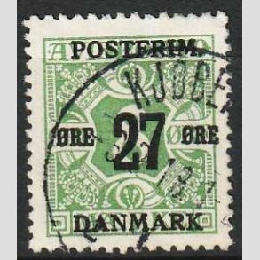 FRIMRKER DANMARK | 1918 - AFA 88 - 27 re/8 re grn - Pnt Stemplet