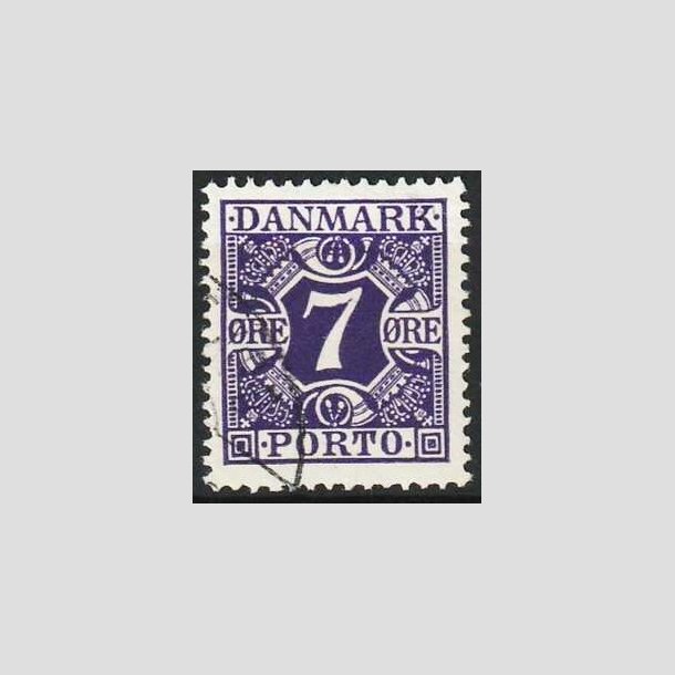 FRIMRKER DANMARK | 1930 - AFA 21 - 7 re violet - Pnt Stemplet