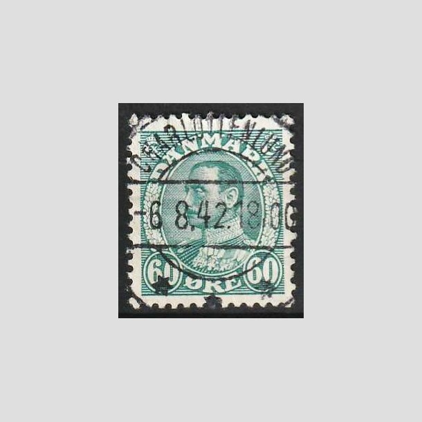 FRIMRKER DANMARK | 1934 - AFA 210 - Chr. X 60 re blgrn - Lux Stemplet Charlottenlund
