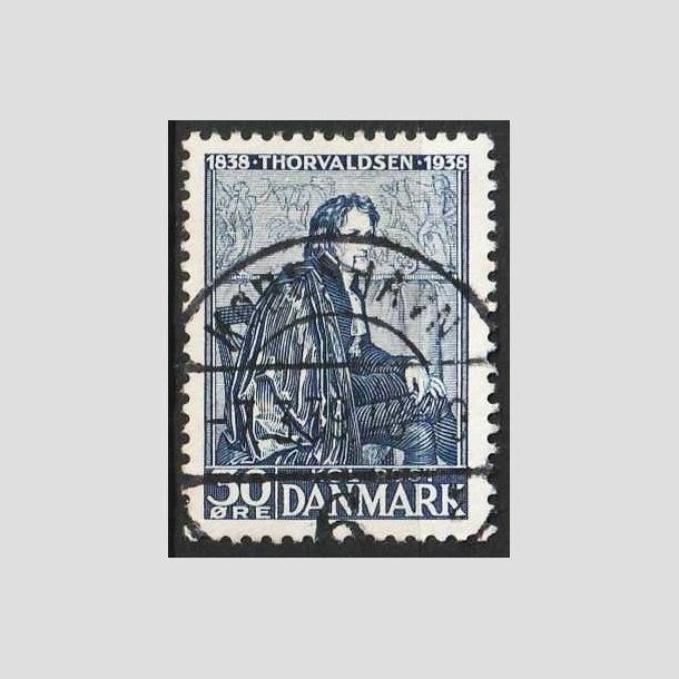 FRIMRKER DANMARK | 1938 - AFA 251 - Thorvaldsen 30 re bl - Pragt Stemplet 