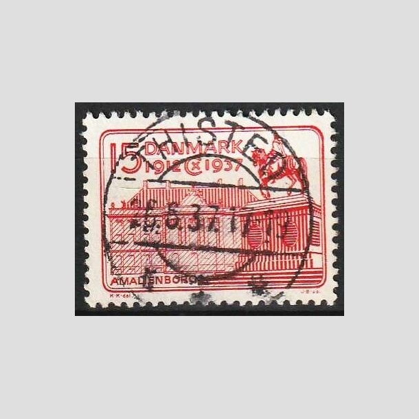 FRIMRKER DANMARK | 1937 - AFA 241 - Chr. X 25 re jubilum 15 re rd - Lux Stemplet Thisted