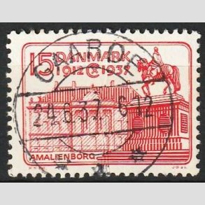 FRIMRKER DANMARK | 1937 - AFA 241 - Chr. X 25 re jubilum 15 re rd - Lux Stemplet Gaarde