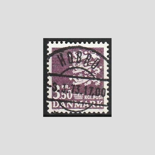 FRIMRKER DANMARK | 1972 - AFA 529 - Rigsvben 3,50 Kr. violet - Pragt Stemplet Hobro