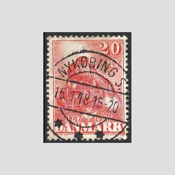 FRIMRKER DANMARK | 1947 - AFA 303 - Danske jernbane 100 r - 20 re rd - Pragt Stemplet