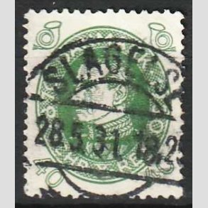 FRIMRKER DANMARK | 1930 - AFA 195 - Chr. X 60 r 40 re grn - Lux Stemplet Slagelse