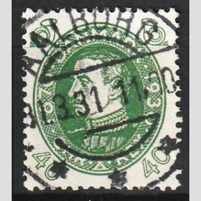 FRIMRKER DANMARK | 1930 - AFA 195 - Chr. X 60 r 40 re grn - Lux Stemplet 