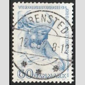 FRIM�RKER DANMARK | 1960 - AFA 388 - WHO - 60 �re bl� - Lux Stemplet