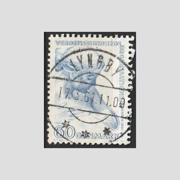 FRIMRKER DANMARK | 1960 - AFA 388 - WHO - 60 re bl - Lux Stemplet Lyngby