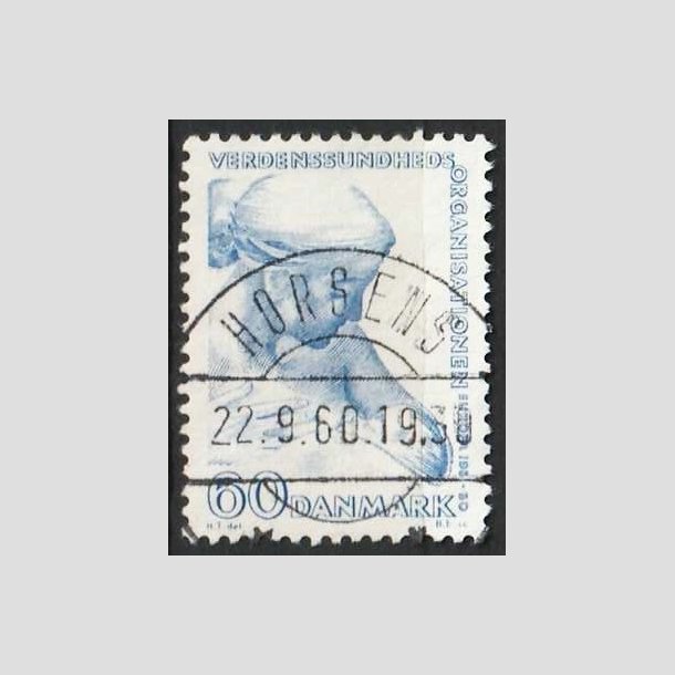 FRIMRKER DANMARK | 1960 - AFA 388 - WHO - 60 re bl - Lux Stemplet Horsens