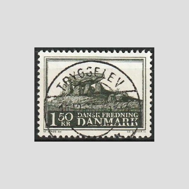 FRIMRKER DANMARK | 1966 - AFA 451 - Fredningsserie - 1,50 Kr. sortgrn - Pragt Stemplet Tryggelev
