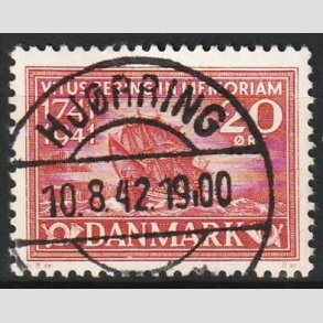 FRIM�RKER DANMARK | 1941 - AFA 271 - Vitus Bering 20 �re r�d - Lux Stemplet Hj�rring