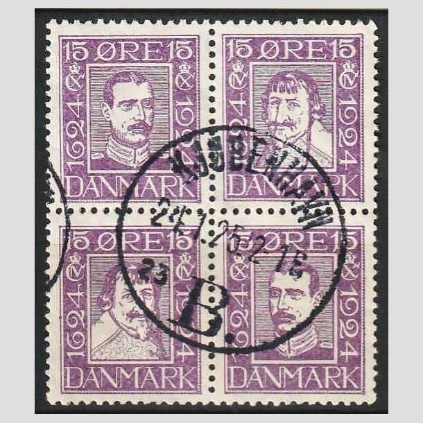 FRIMRKER DANMARK | 1924 - AFA 136-139 - Postjubilum 4-blok - Stemplet