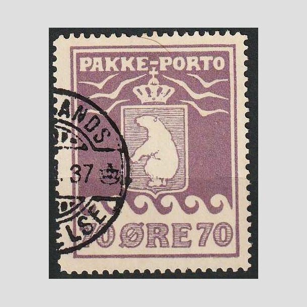 FRIMRKER GRNLAND | 1937 - AFA 17 - PAKKE-PORTO - 70 re violet - Stemplet (1937)