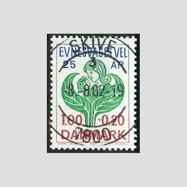 FRIMRKER DANMARK | 1977 - AFA 633 - Evnesvages vel - 1,00 + 0,20 Kr. - Pragt Stemplet Skive