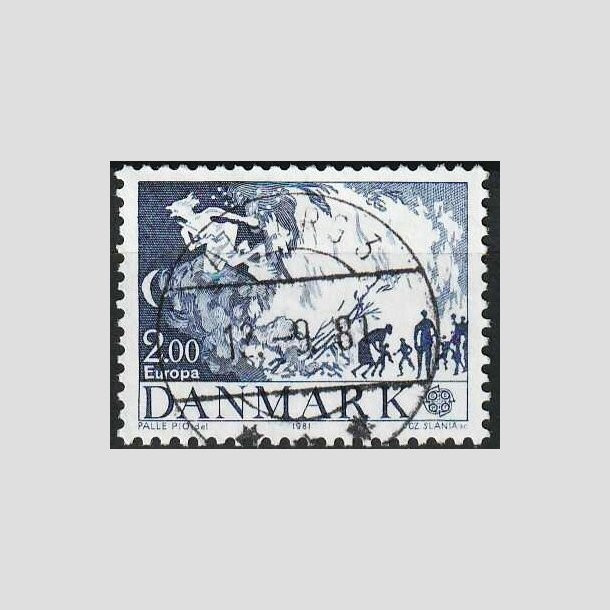 FRIMRKER DANMARK | 1981 - AFA 728 - Folklore - 2,00 Kr. bl - Pragt Stemplet