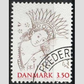 FRIM�RKER DANMARK | 1992 - AFA 1011 - Nordia 94 - 3,50 Kr. brun/r�d/gr� - P�nt Stemplet 