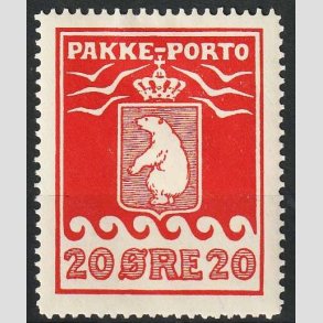 FRIM�RKER GR�NLAND | 1915 - AFA 9l - PAKKE-PORTO 20 �re matr�d, kartonpapir - Ubrugt
