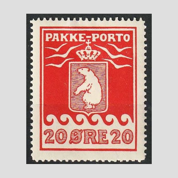 FRIMRKER GRNLAND | 1915 - AFA 9l - PAKKE-PORTO 20 re matrd, kartonpapir - Ubrugt
