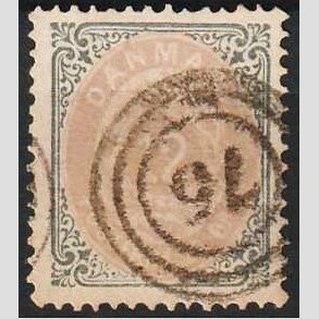 FRIM�RKER DANMARK | 1875 - AFA 26 - 12 �re gr�/violet - Stemplet