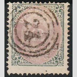 FRIM�RKER DANMARK | 1875 - AFA 26y - 12 �re gr�/violet - Stemplet