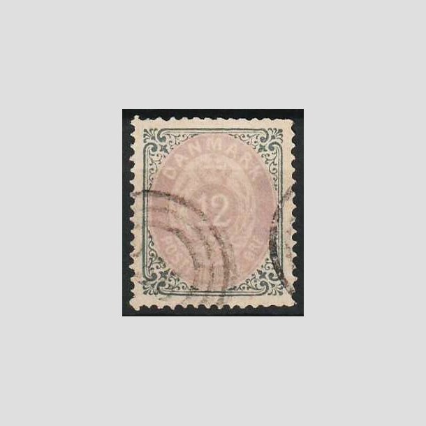 FRIMRKER DANMARK | 1875 - AFA 26y - 12 re gr/violet - Stemplet